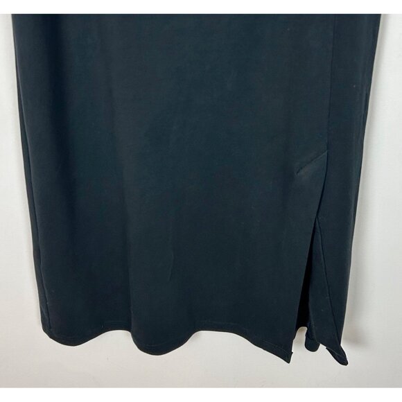 90’s Eddie Bauer Black Midi Dress Classic Mature Minimalist Size Large Women's - Picture 3 of 5